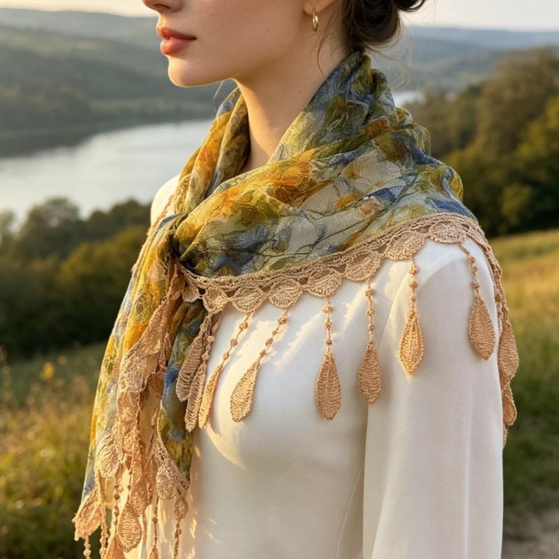 Sciarpa Triangolare Bohemien c - Tassel Fringe Trim recensione e prezzo