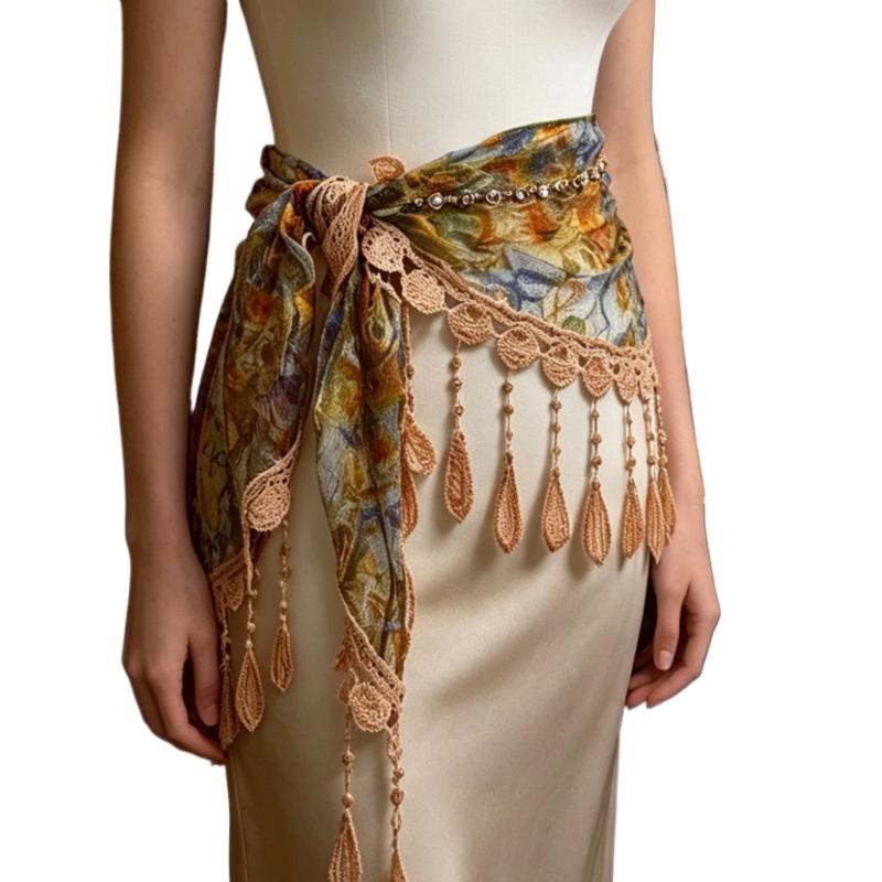 Sciarpa Triangolare Bohemien c - Tassel Fringe Trim recensione e prezzo